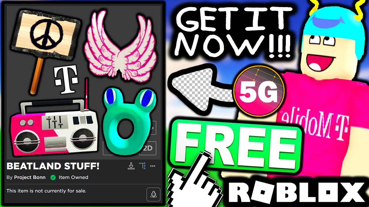 FREE ACCESSORIES! HOW TO GET X5 T-MOBILE BEATLAND ITEMS! (ROBLOX BeatLand  EVENT) 