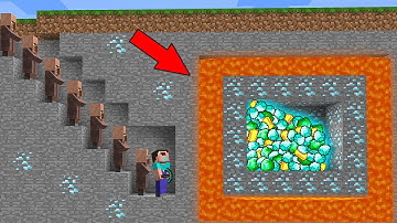 NOOB DIGGING MINE AND FOUND THIS LAVA PROTECTED MINE! Minecraft - NOOB vs PRO