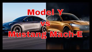 2023 Tesla Model Y Performance vs Ford Mustang Mach-E GT Performance (Side by Side Comparison)