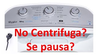 Lavadora Whirlpool Xpert no Centrifuga o se Pausa |REPARACIÓN