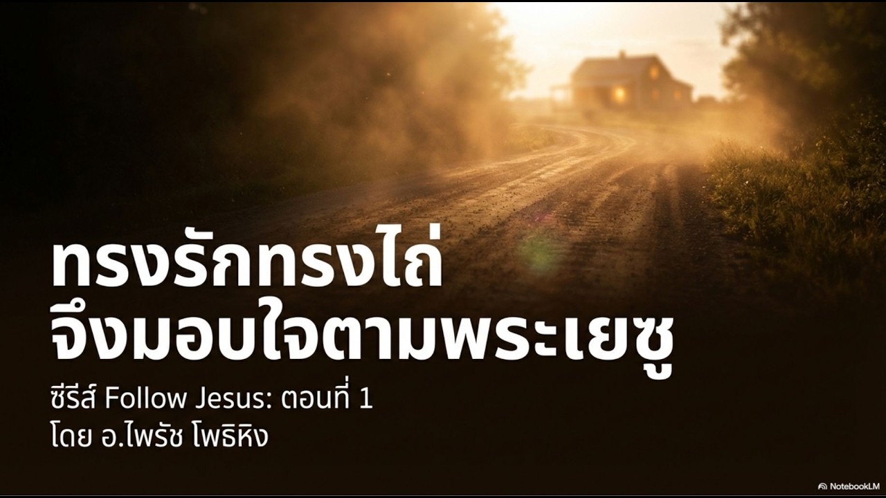 เทศนาเรื่อง Follow Jesus ตอนที่1 ทรงรักทรงไถ่ จึงยอมมอบใจตามพระเยซู (ลูกา15:11-32)