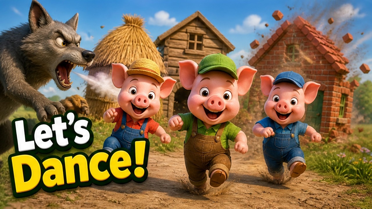 🐷 The Three Little Pigs | Kids Dance Music 🎵 | Children's Song