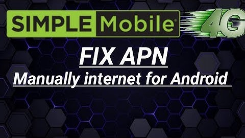 Simple Mobile apn Manually 4G internet Settings for Android