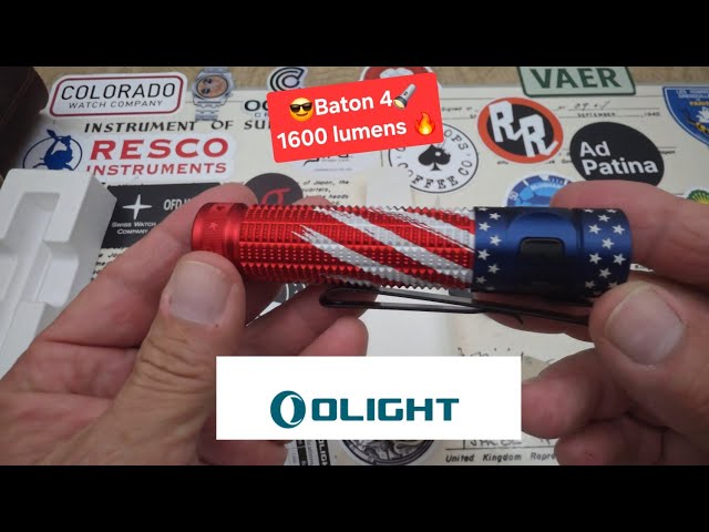 olight flashlight 1600 Baton4 Pro EDC Rechargeable, Small Pocket Light Orange 600 lumens Olight Baton 4 Pro Rechargeable