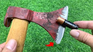 Special Way to Sharpen Any Tool LIKE A RAZOR (Uses 1.5V Battery)