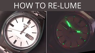 How To Re-Lume Watch Hands using affordable $15 DIY kit, Restoration Tutorial screenshot 5