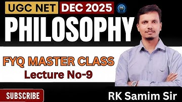 UGC NET Philosophy FYQ Practice Class | Dec 2025 Exam | RK Samim Sir