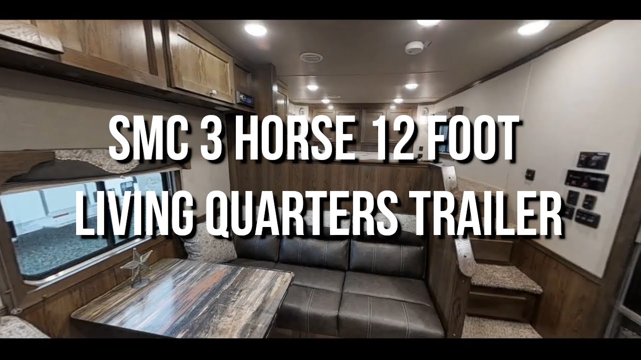 smc reset 2019 SMC 3-Horse W/12' Living Quarters Side Load Walkthrough