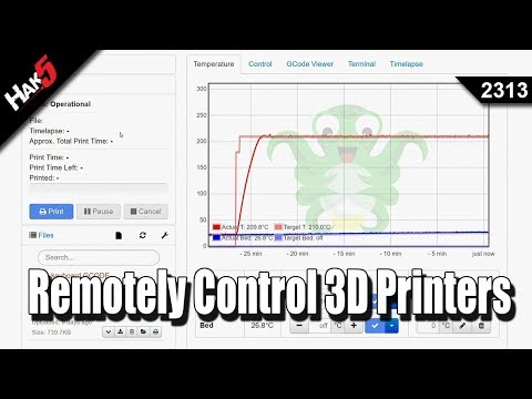 Remotely Control a 3d Printer with Octoprint - Hak5 2313