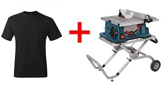 Table Saw Dust Collection With an Old T-shirt DIY Resimi