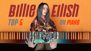 TOP 5 BILLIE EILISH SONGS ON PIANO | Piano Cover by Pianella Piano видео