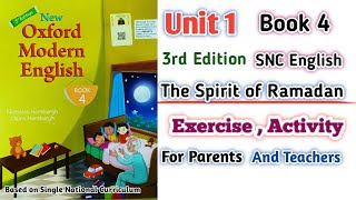 Oxford Modern English Book 4 Unit 1 | Exercise Activity | The Spirit of Ramadan | SNC 3rd Edition