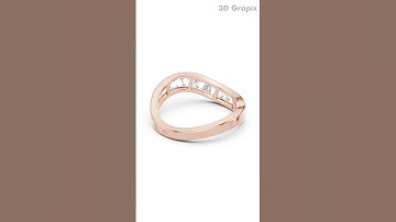 Jewellery CAD Design Rendering Ring - 04|Rose Gold | 360° Realistic View #3dgrapix #3DRendering