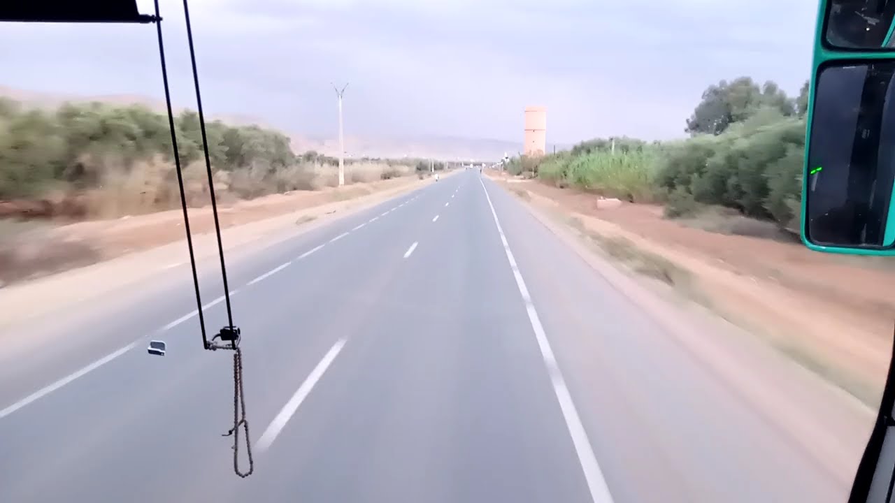 الطريق من سوق السبت أولاد النمة الى أولاد عياد #المغرب #طريق #حافلة #المسافرين