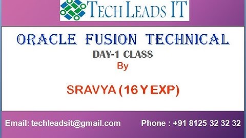 ORACLE CLOUD TECHNICAL ONLINE TRAINING DAY-1 CLASS VIDEO-TECH LEADS IT