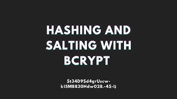 Hashing and Salting Passwords using bcrypt in Next.js || 4K