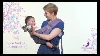 Instrucciones theBabaSling (Inglés) Posición 4 - Side Saddle (5 meses +).wmv