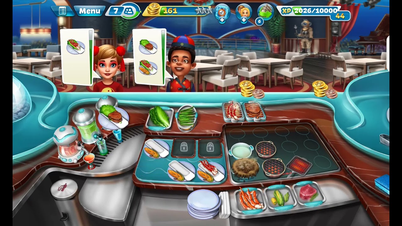 تحدي التوقف عند الفوز في المطعم❤️COOKİNG FEVER3#