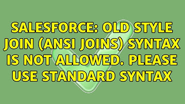 Salesforce: Old style JOIN (ANSI JOINs) syntax is not allowed. Please use standard syntax