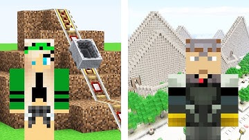 Minecraft NOOB Sister vs PRO Brother: ROLLERCOASTER CHALLENGE!