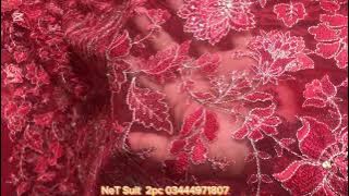 Net suit 2pc shirt duppata #bareeze #softnetsuit #collection #bareeze