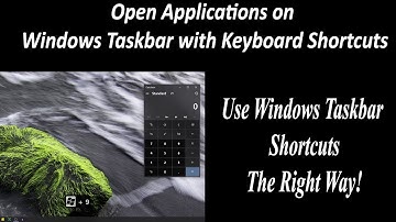 Open Applications on Windows Taskbar with Keyboard Shortcuts