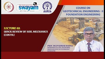 Lecture 02 : Quick Review of Soil Mechanics (Contd.)
