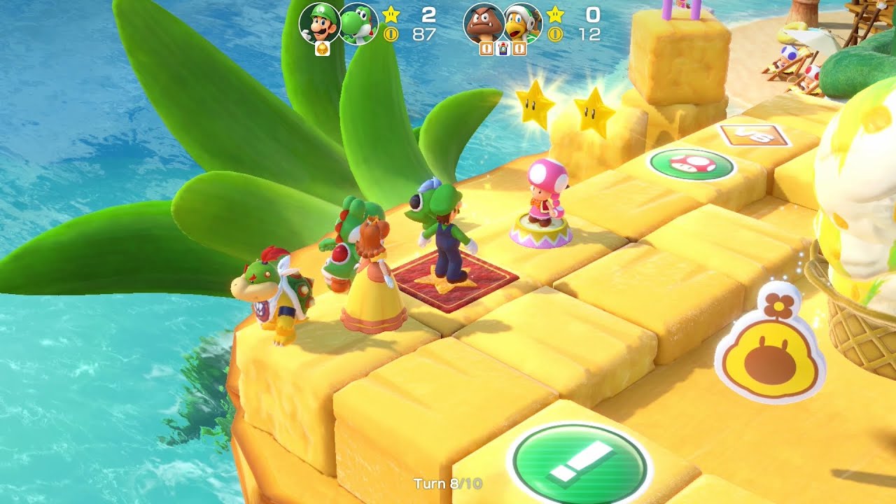 Super Mario Party Partner Party #999 Watermelon Walkabout Luigi & Yoshi vs Goomba & Hammer Bro