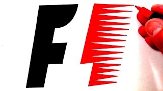 ... what you'll need for the f1 formula one logo: pencil eraser ruler
black marker red good luck on f1...