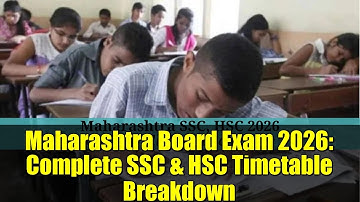 Maharashtra Board Exam 2026: Complete SSC & HSC Timetable Breakdown