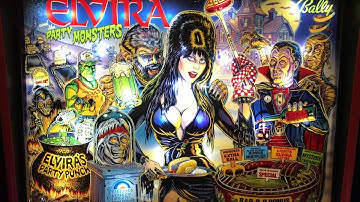 Elvira and the Party of Monsters Pinball Machine Backglass - Translite -  Playfield - Bally Pinball