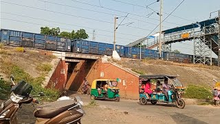 Local Bus 🚌 Maruti Bike Toto Auto: Malgari Goods Train Dangerously Skipping Railway Subway
