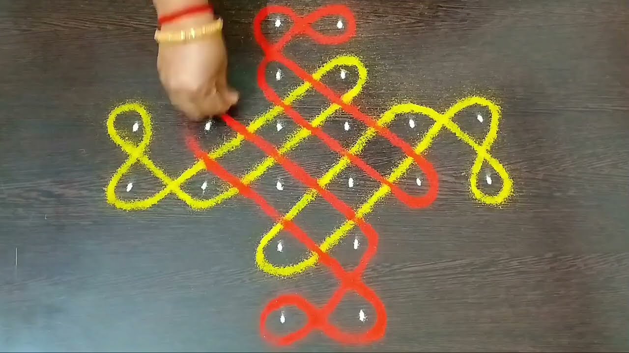 easy 1 minute sikku Kolangal #kambikolams #simplerangoli #melikalamuggulu #dailyrangoli #kuttykolam