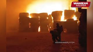 Fire destroys PVC pipe factory in Taman Kundang Jaya, Batu Arang