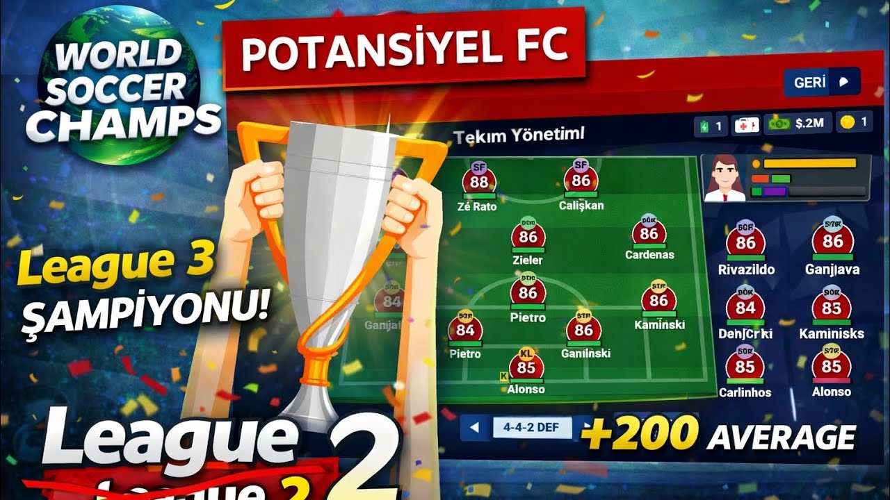 League 3'ü EZDİK! 🚀 Potansiyel FC League 2'ye Çıktı | World Soccer Champs