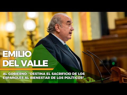 Del Valle, al Gobierno: “Destina el sacrificio de los españoles al bienestar de los políticos”