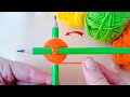 Super Easy Woolen Flower Making Trick with Pencil - Hand Embroidery Designs Amazing Trick -DIY Craft