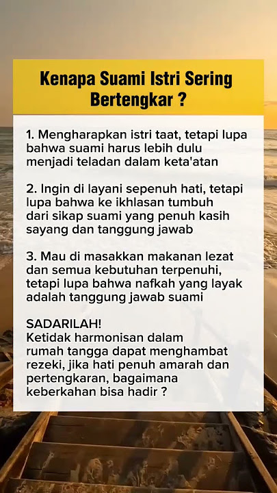Kenapa suami istri sering bertengkar? #quotes #suamiistri #ilmurumahtangga #motivation #reminder
