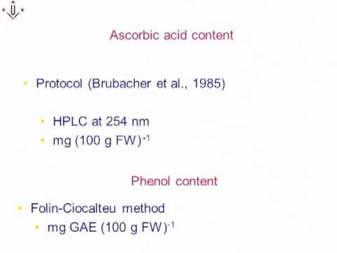 Nutritional and Organoleptic Characterization of Apple