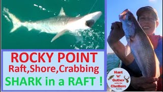 Puerto Peñasco, Mexico Fishing. Catching a SHARK in a RAFT! Crabbing and Surf Fishing  Rocky Point