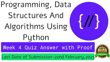 NPTEL: Programming , Data Structures and Algorithms Using Python Week 4 Quiz answer with proof(100%)