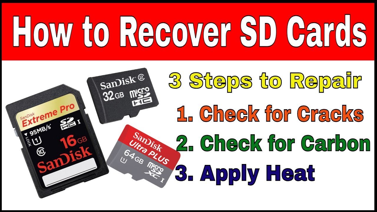 3 Steps To Recover Or Repair Sd Memory Cards Youtube 3 Steps To Recover Or Repair Sd Memory Cards Youtube