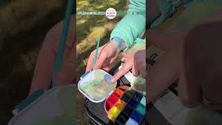 Gouache dry brush layering ✶ #PleinAirpril Day 10 @SarahBurnsStudio