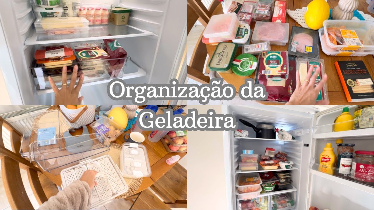 Potes para organizar a geladeira | Limpeza da geladeira 