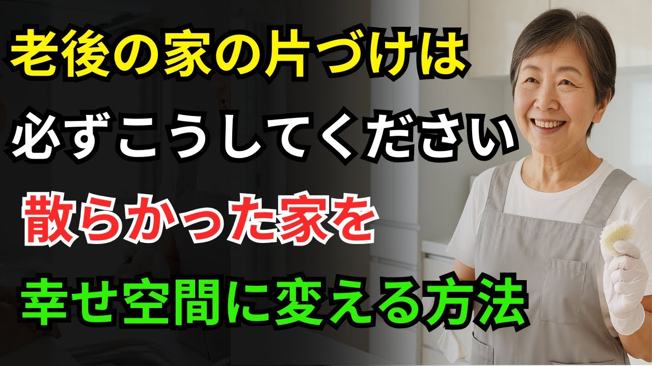 60歳以降、家の整理は無条件でこうする！｜「整理しなければ人生も崩れます」｜老後の家の整理｜整理収納｜老後生活｜老人の知恵｜老後準備｜シニア生活｜老後の習慣