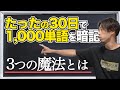 【実証済み】30日間で1000単語以上を覚える3つの方法！