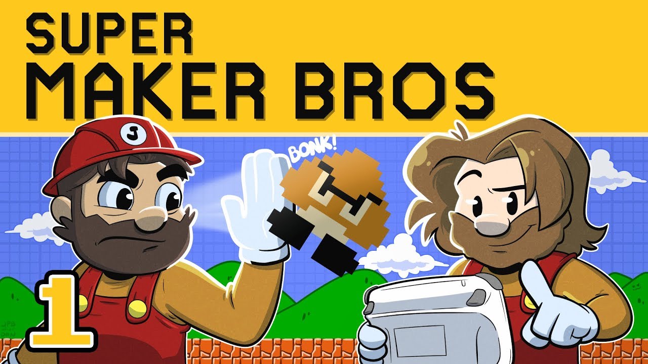 New Super Mario Maker | Let's Play Ep. 1: Ghost House | Super Beard Bros.