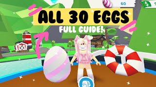 ALL 30 EGG LOCATIONS IN ADOPT ME EASTER HUNT! 2021 egg hunt! Complete guide!! Roblox Adopt me!