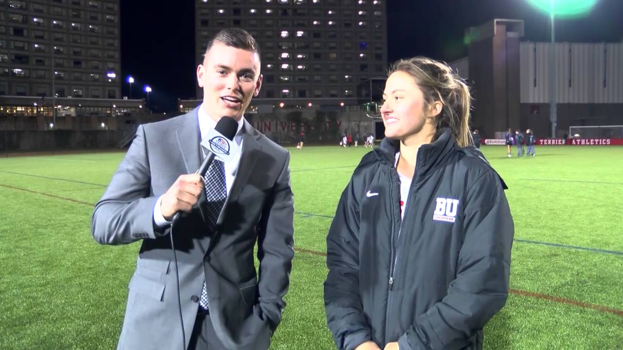 BU Women's Lacrosse Coach Robertshaw & Ally Adams Postgame (4/20/16