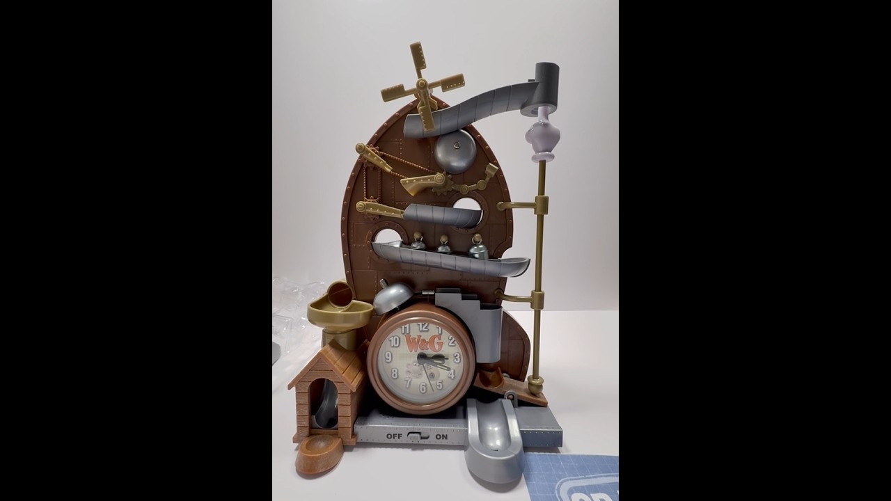 Wallace & Gromit Alarm Clock Cracking Marble Powered Retro Vintage 90s